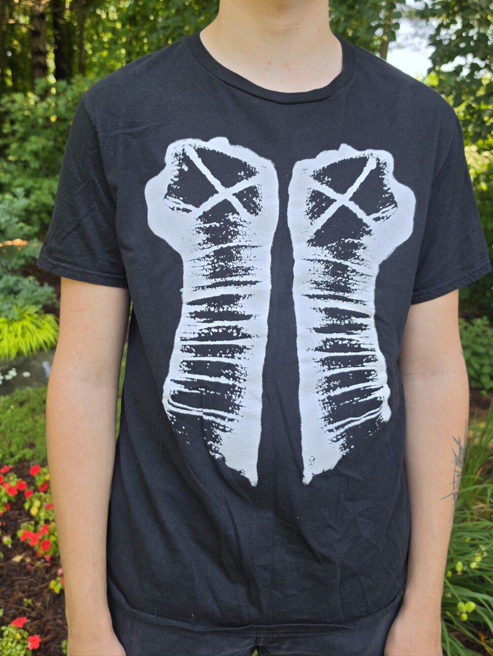 WWE CM Punk Straight Edge Society Fists Retro T-Shirt (L)